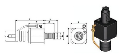 轴向弹性攻牙动力刀座