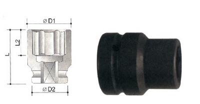 1/4"外六方英制强力套筒