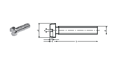 圆柱头一字螺钉